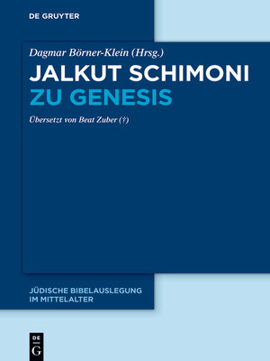 cover image of Jalkut Schimoni zu Genesis